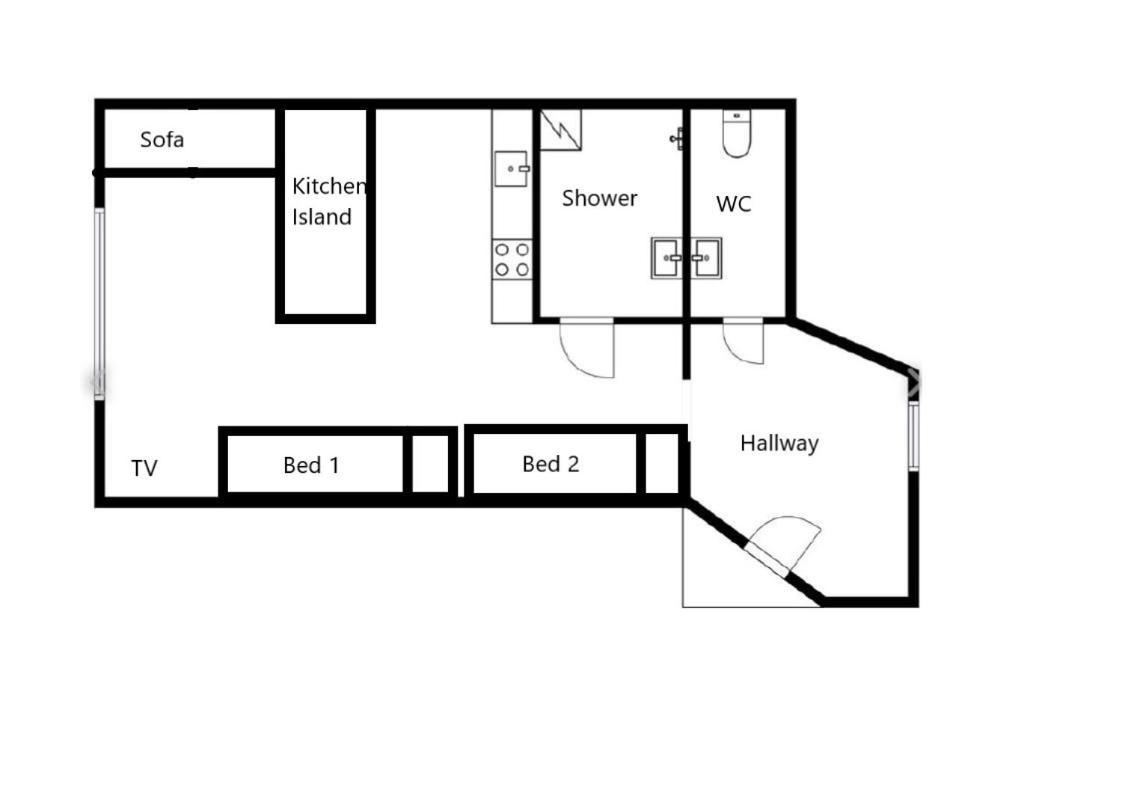 Rustic Black And White Appartement *